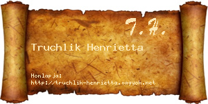 Truchlik Henrietta névjegykártya