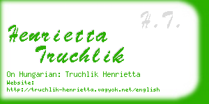henrietta truchlik business card